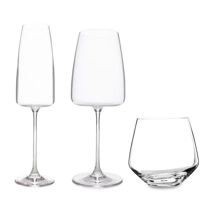 6 Flute Glasses + 6 Wine Glasses + 6 Low Glasses Lord Fade Maison