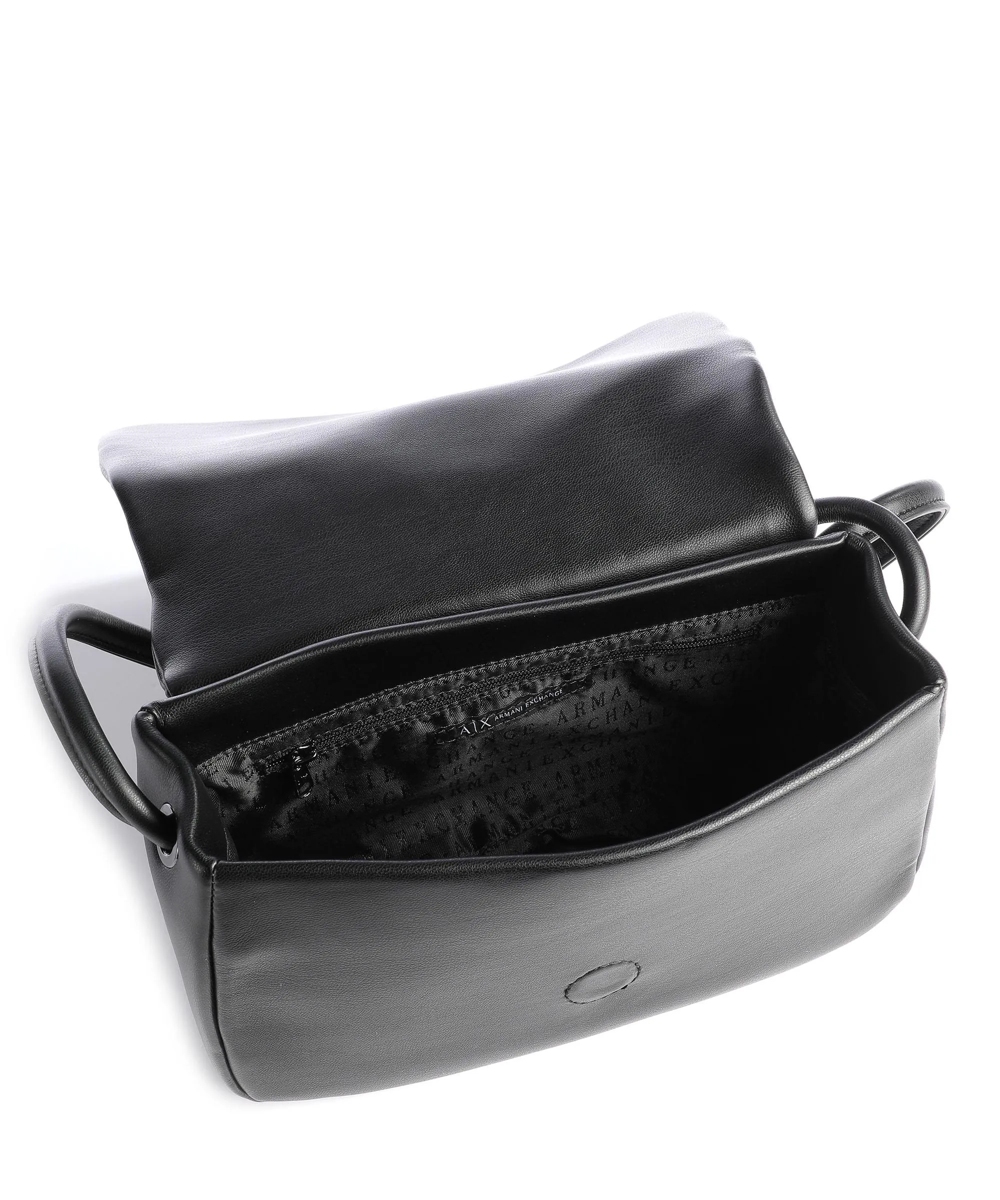 Armani Exchange Alpha Black Synthetic Leather Crossbody Bag
