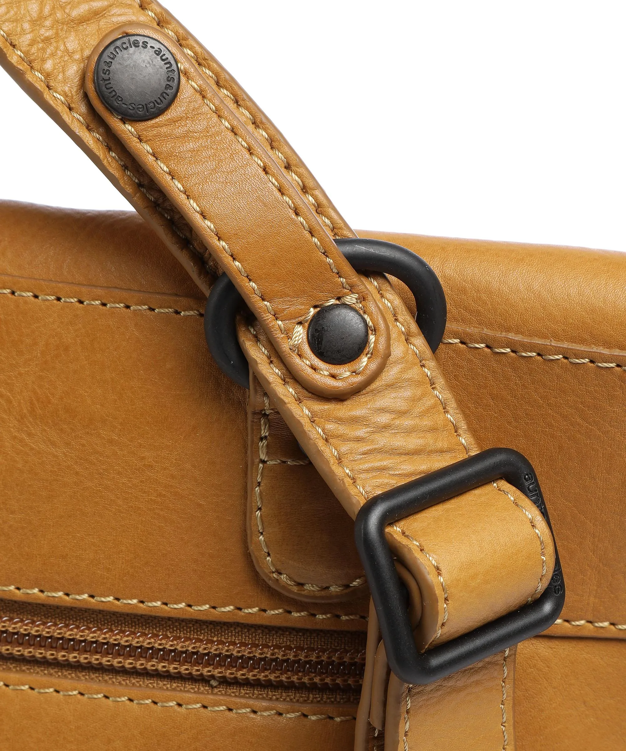 Aunts & Uncles Grandma's Luxury Club Mrs. Mince Pie Ochre Grain Cowhide Leather Backpack