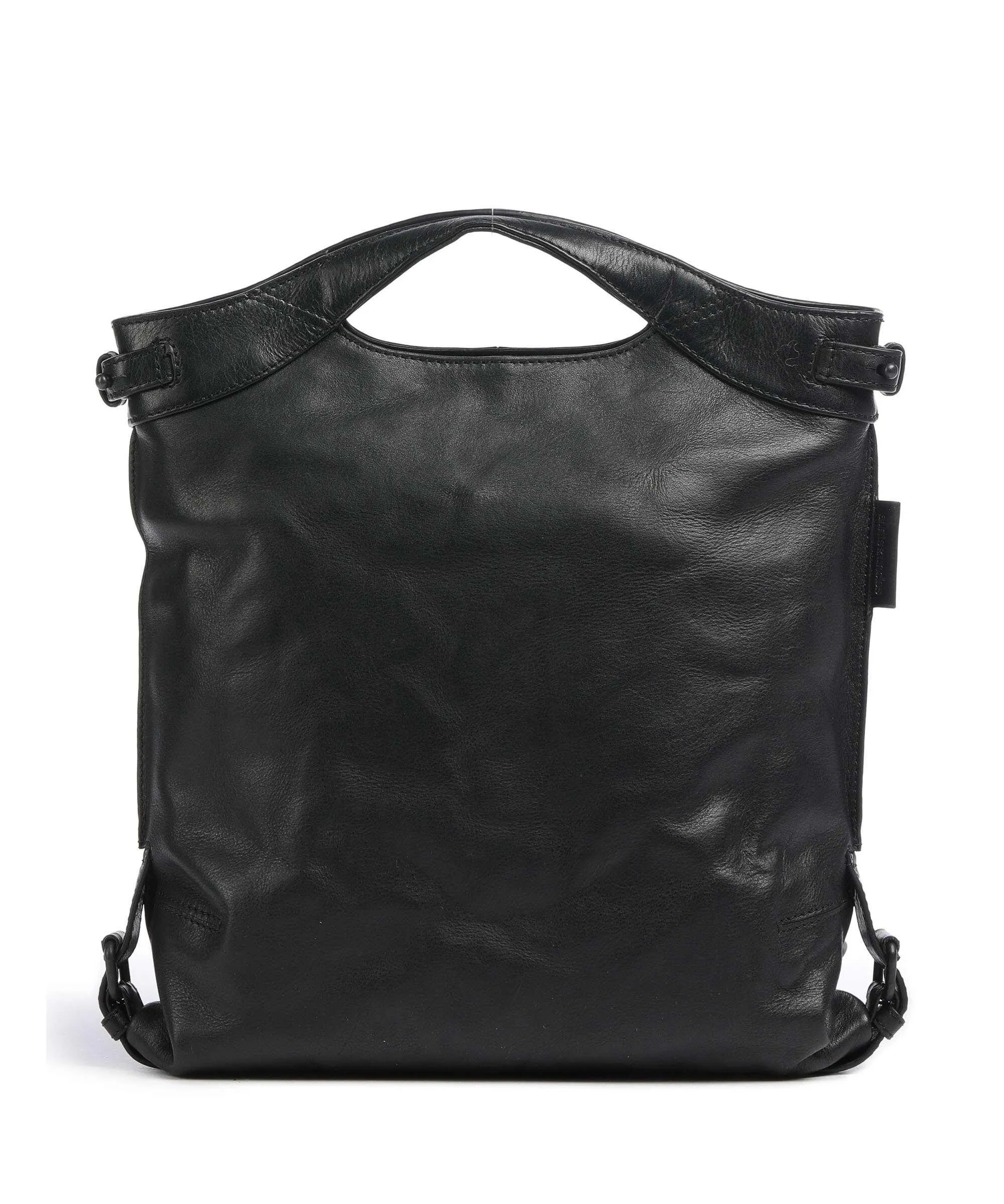 Aunts & Uncles Grandma's Luxury Club Mrs. Peach Crumble Black Cowhide Leather Backpack