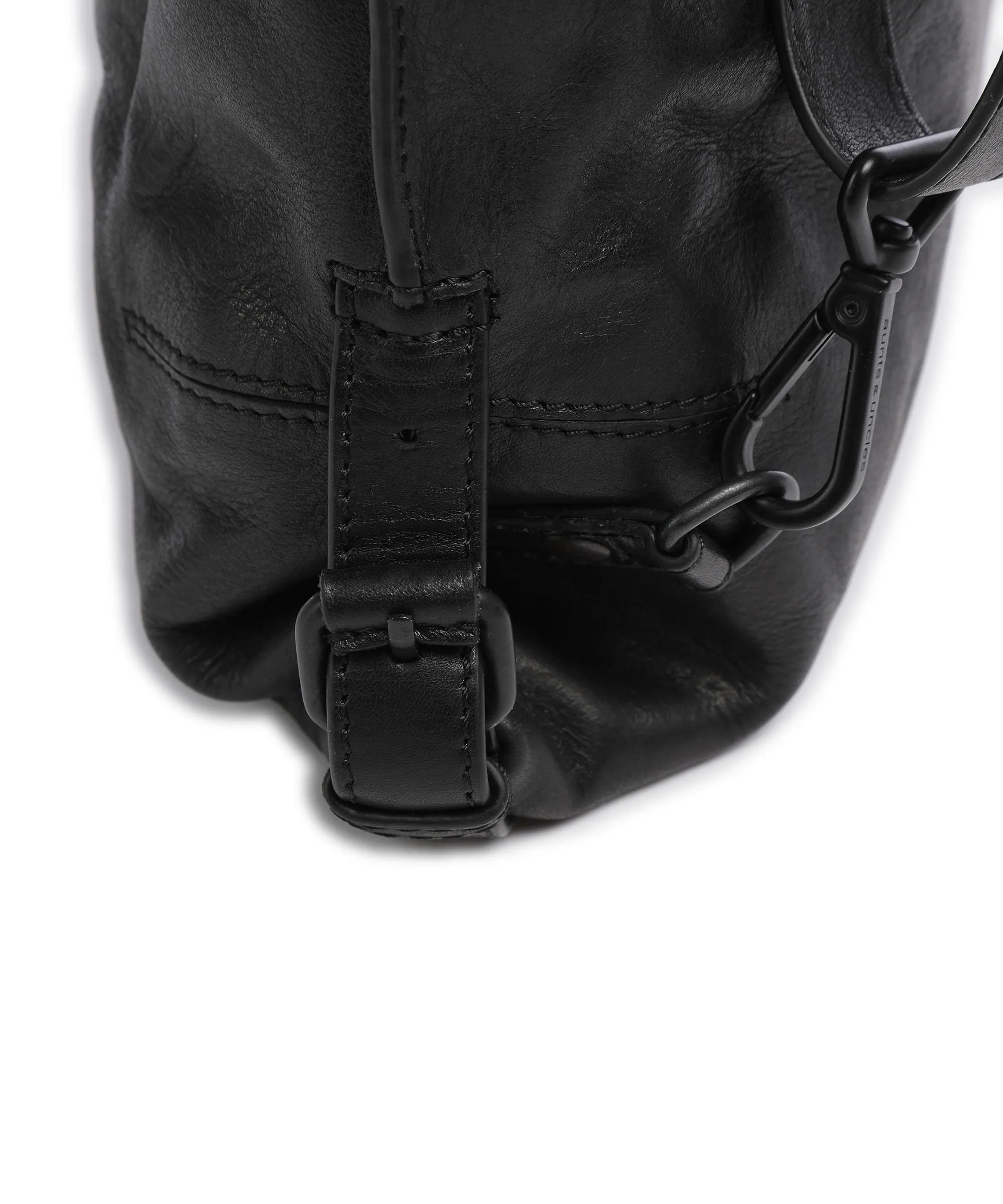 Aunts & Uncles Grandma's Luxury Club Mrs. Peach Crumble Black Cowhide Leather Backpack