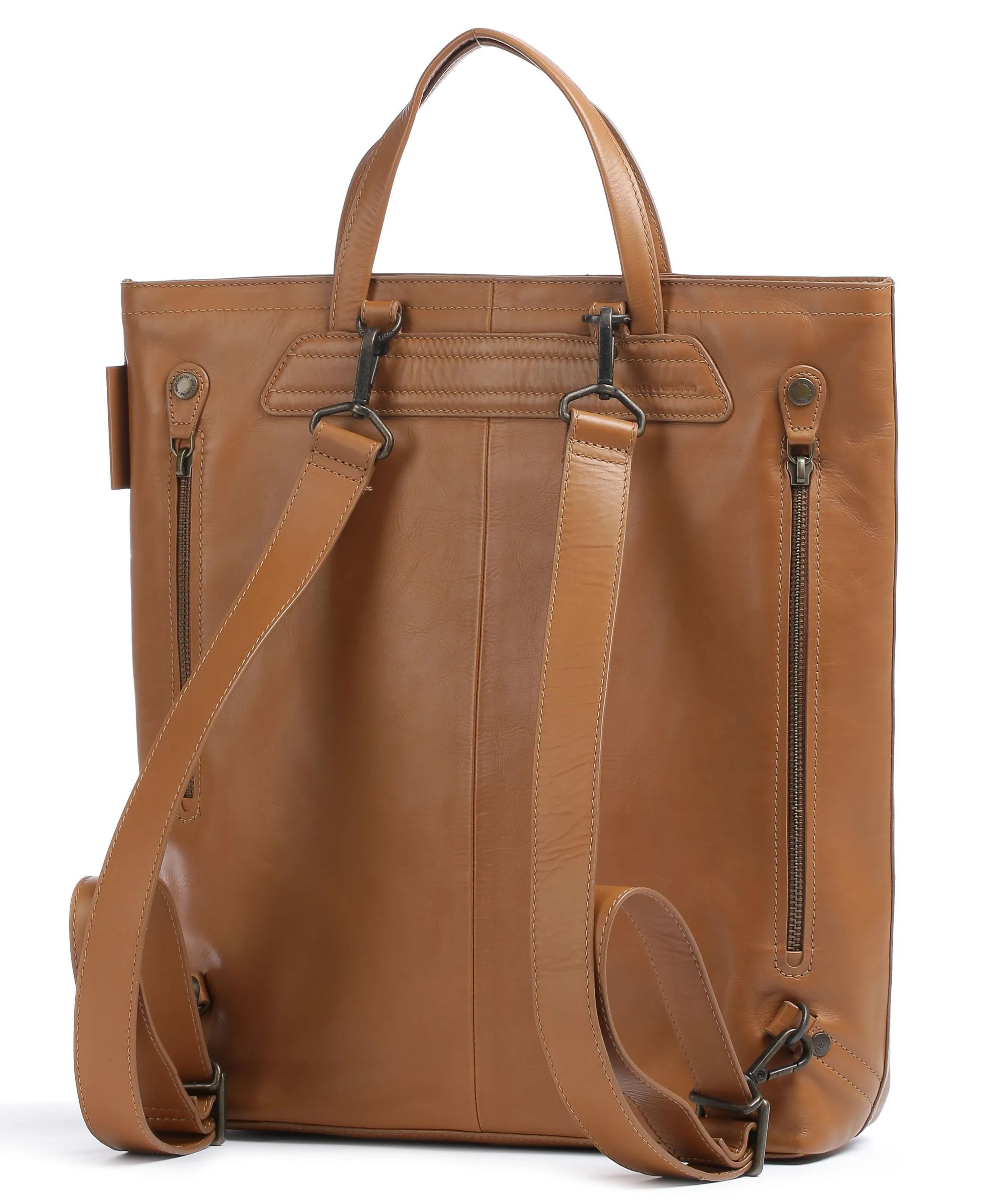 Aunts & Uncles Jamie's Orchard Loquat Backpack 14 Soft Cognac Cowhide Leather