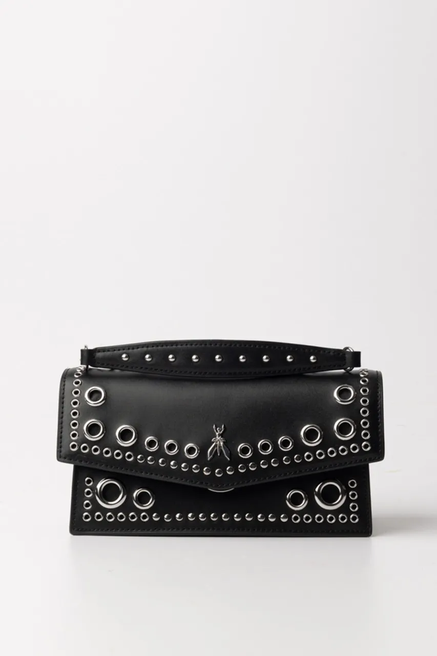 Bamby Eyelet Shoulder Bag Black
