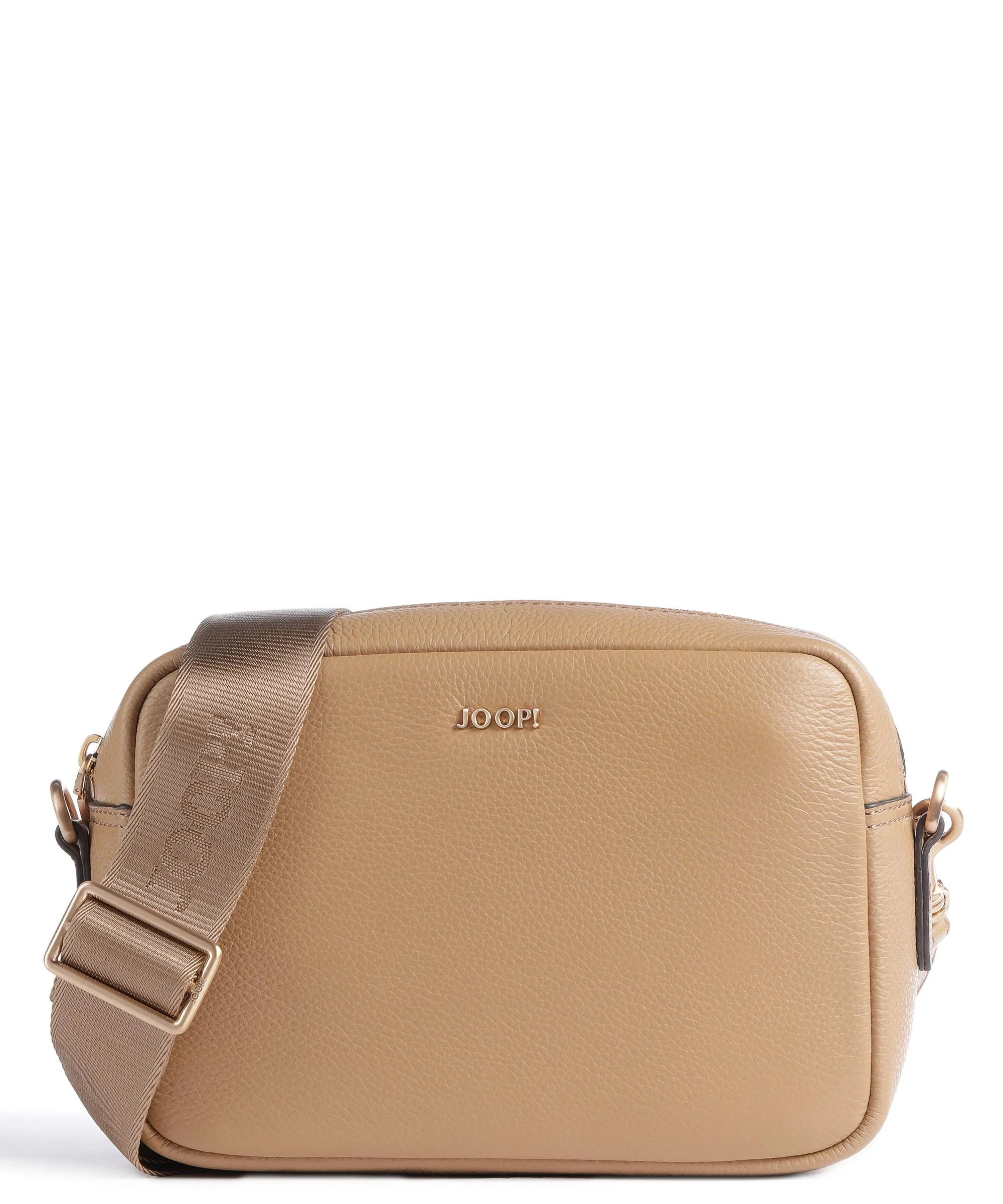 Beige Grain Leather Crossbody Bag by JOOP! Lively Cloe