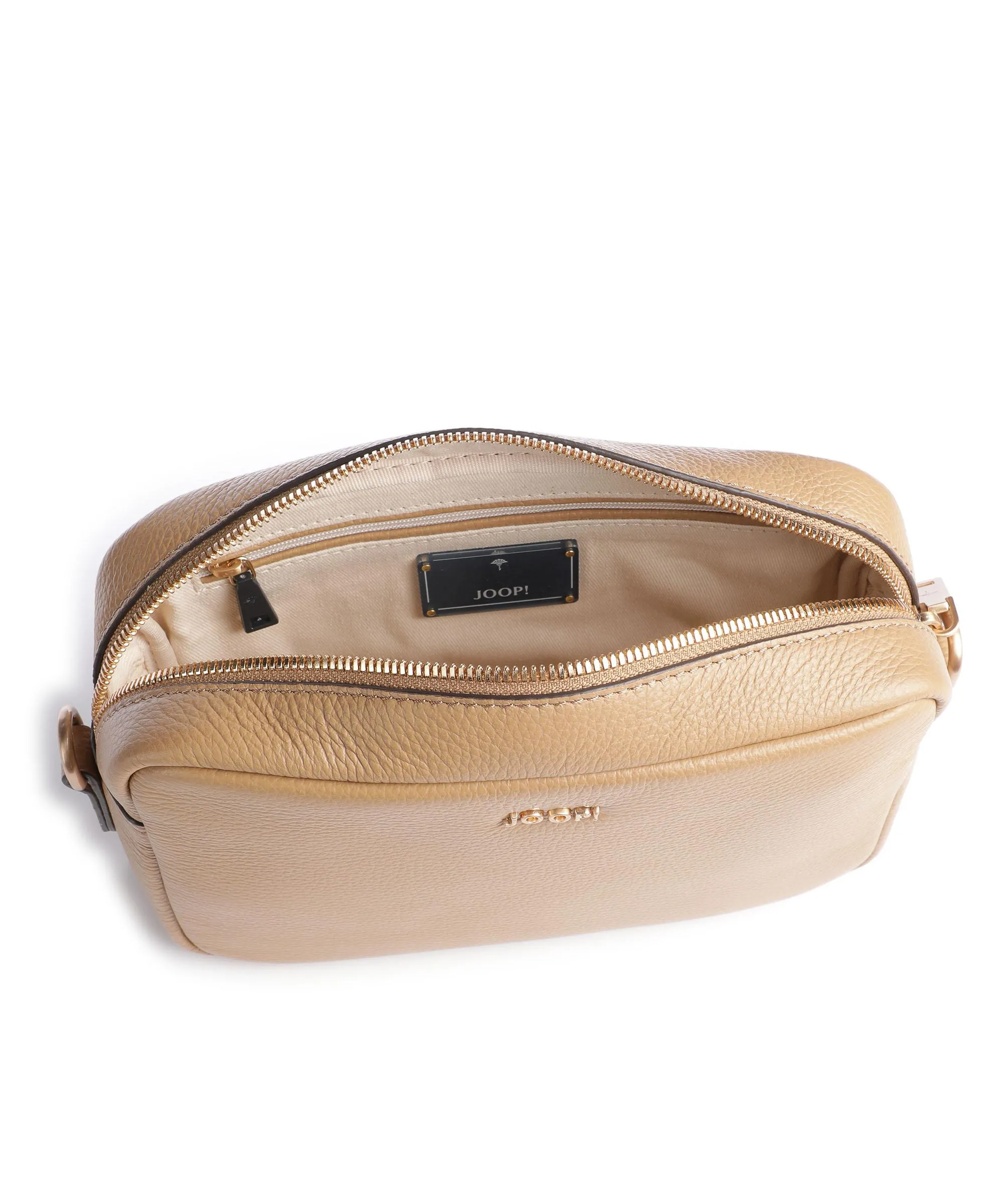 Beige Grain Leather Crossbody Bag by JOOP! Lively Cloe