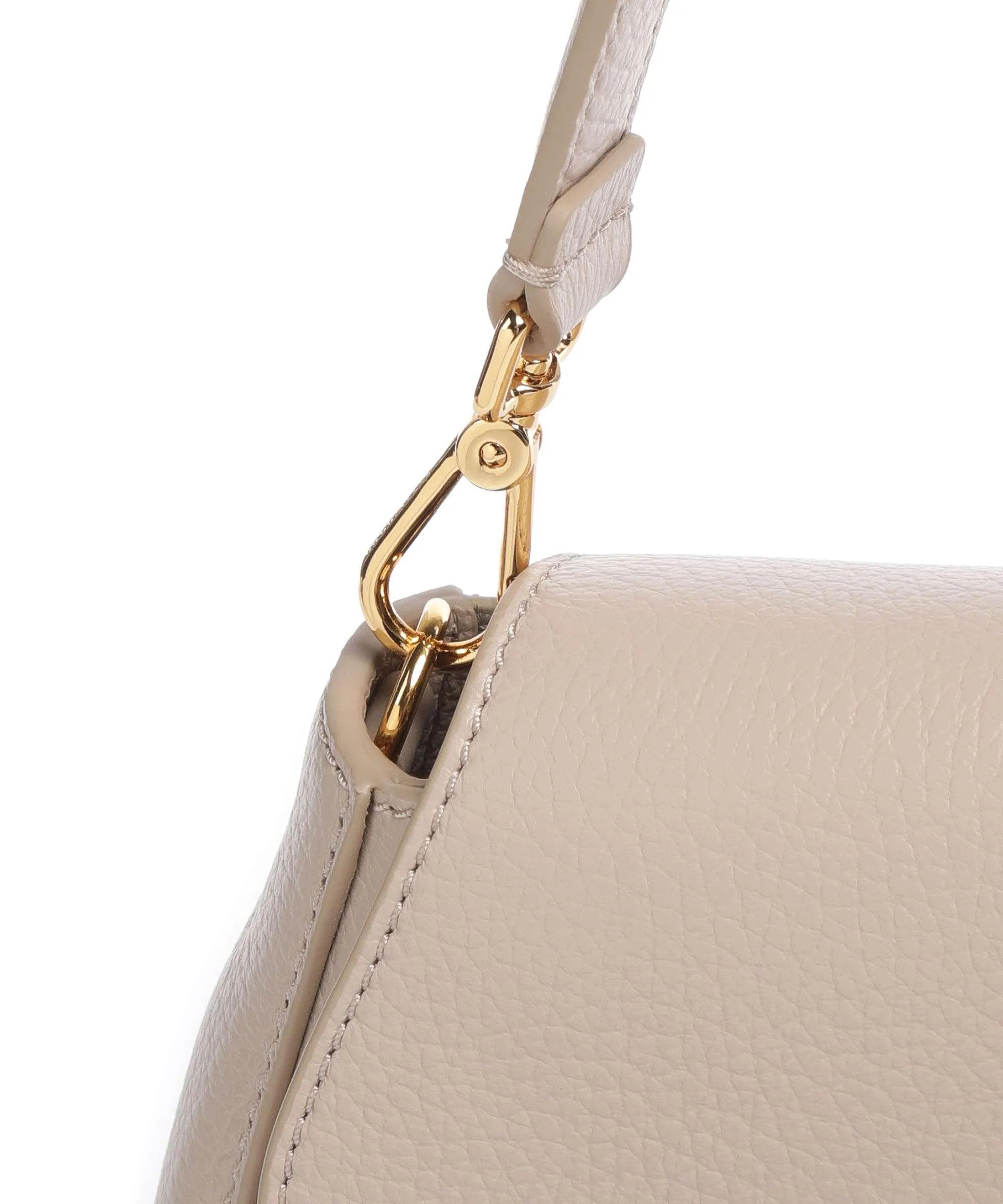 Beige Grained Calfskin Himma Ladybug Handbag