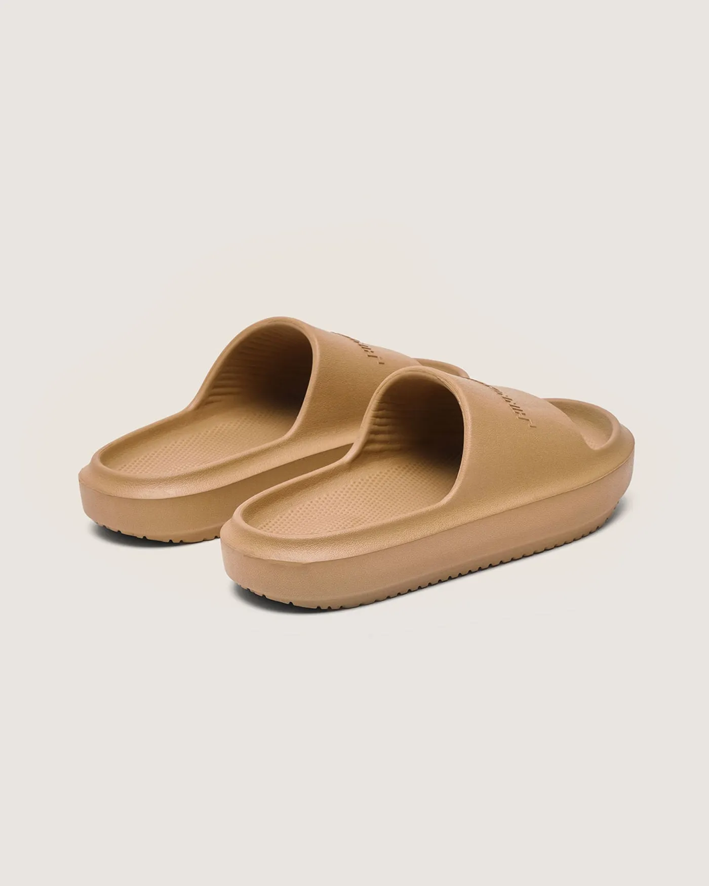 Beige Hazelnut Rubber Sandals.