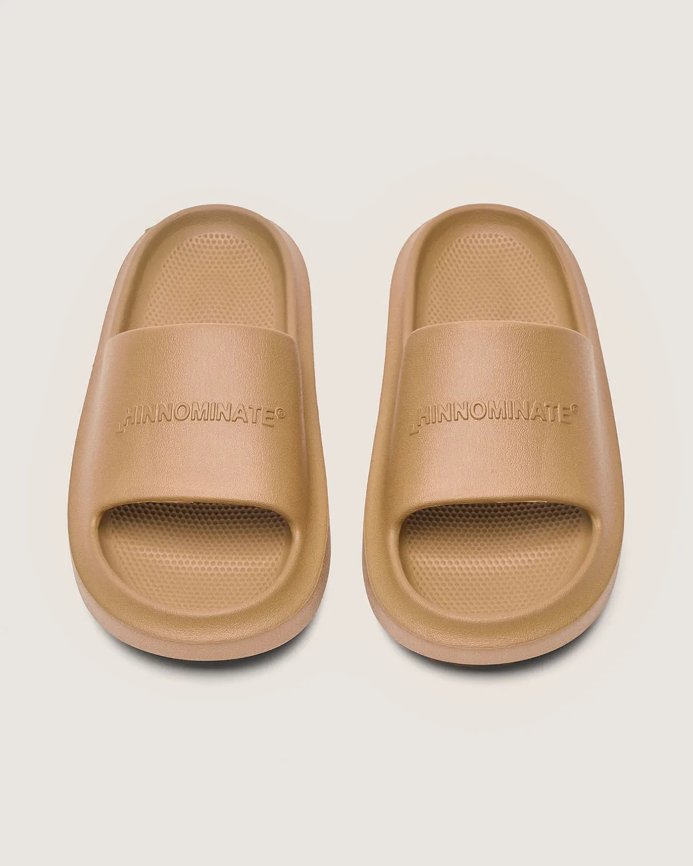 Beige Hazelnut Rubber Sandals.