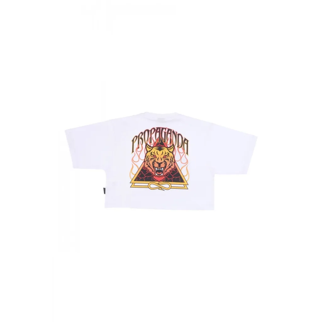 Bengala Crop Top Tee White