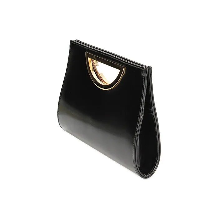 Black abrasive clutch bag