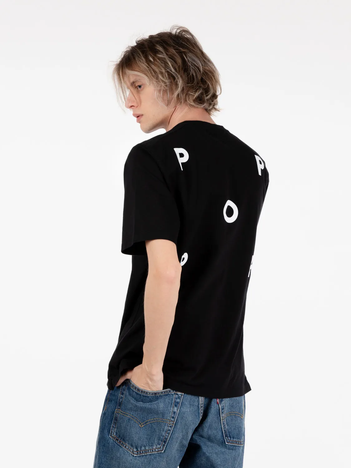Black and white logo t-shirt