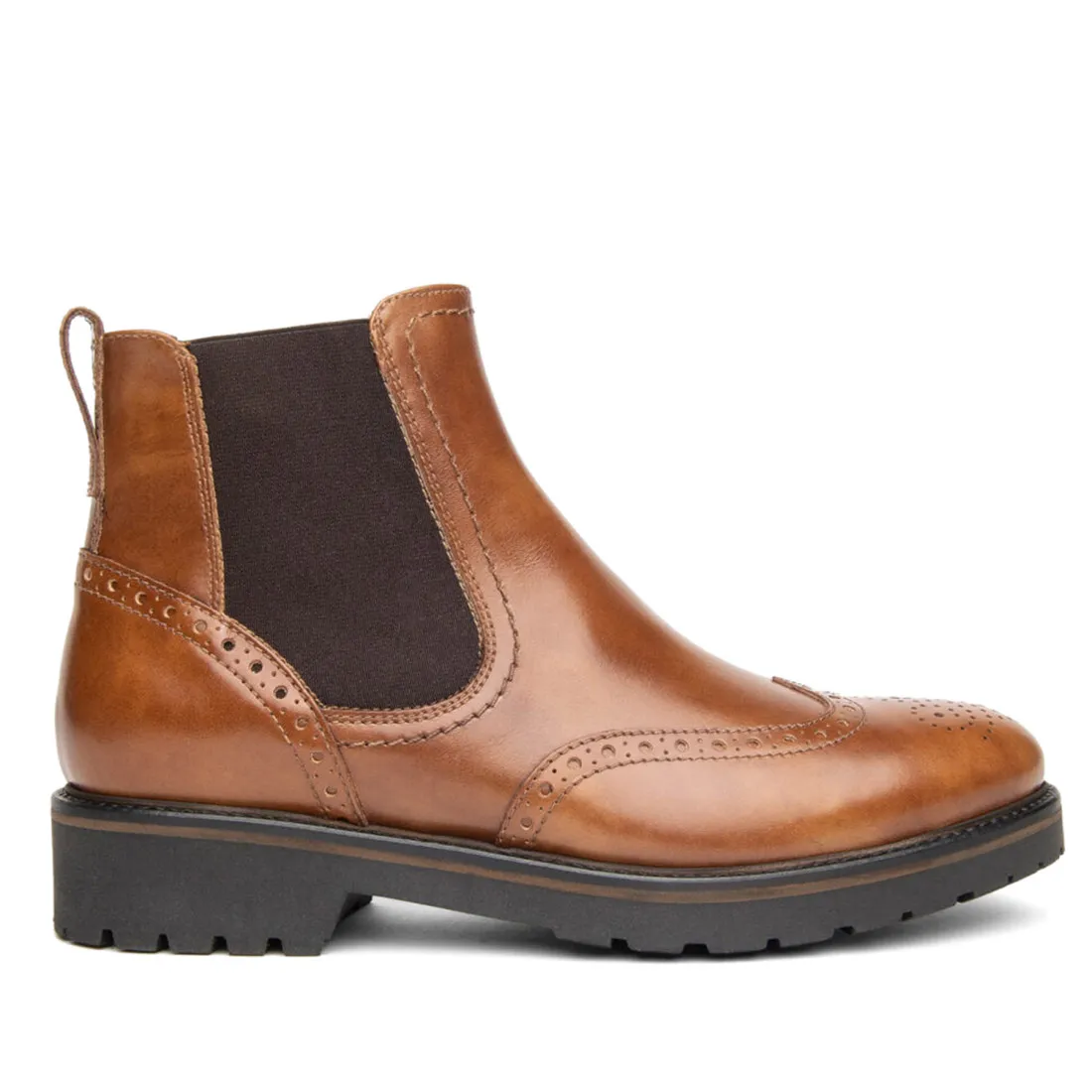 Black leather ankle boot woman NeroGiardini light brown color