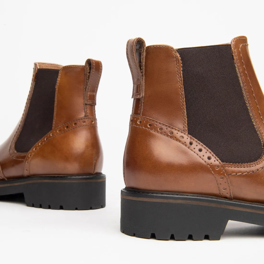 Black leather ankle boot woman NeroGiardini light brown color