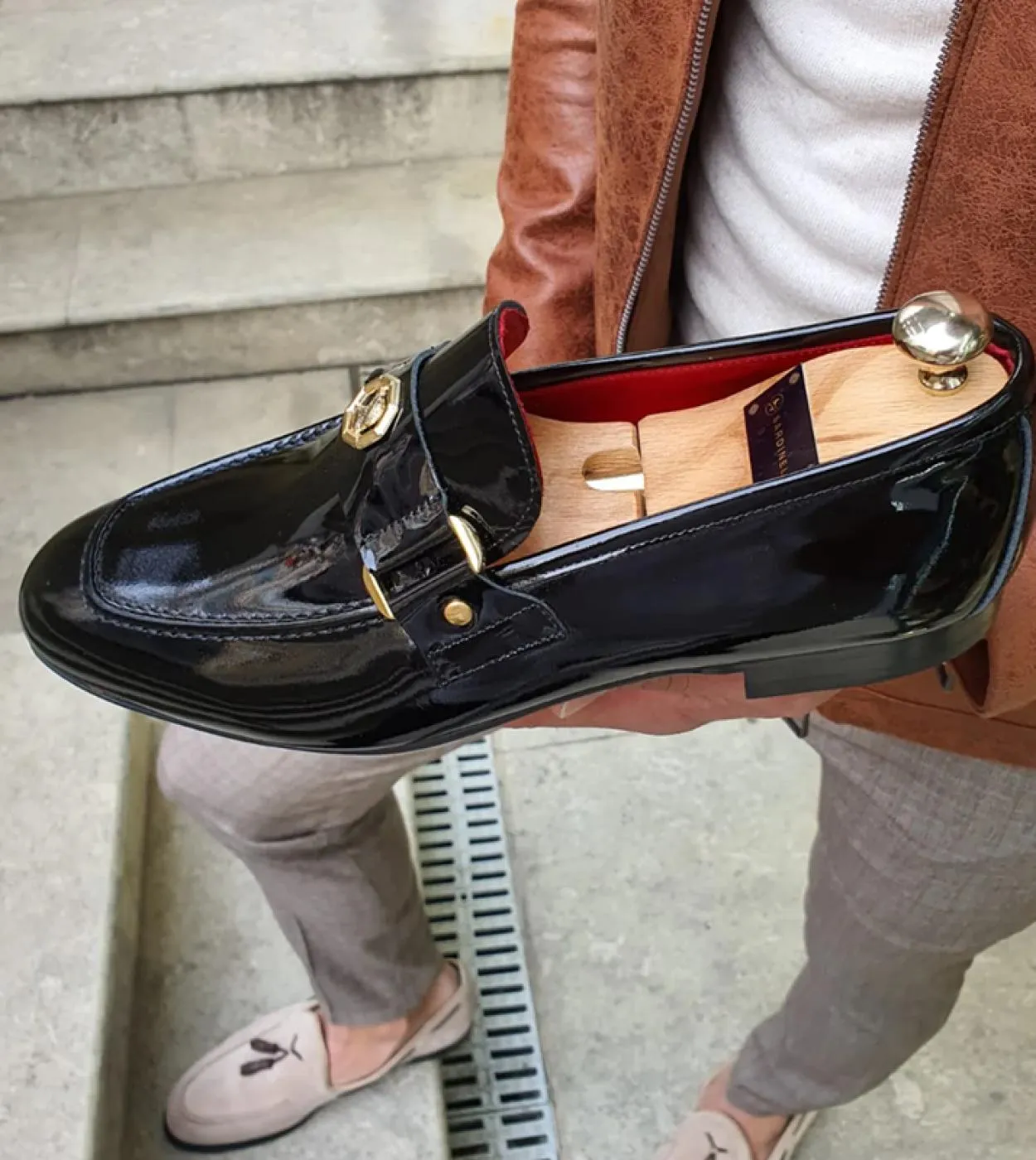 Black men's loafers, square toe slip-on dress shoes, free shipping, sizes 38 to 48, men's formal shoes.