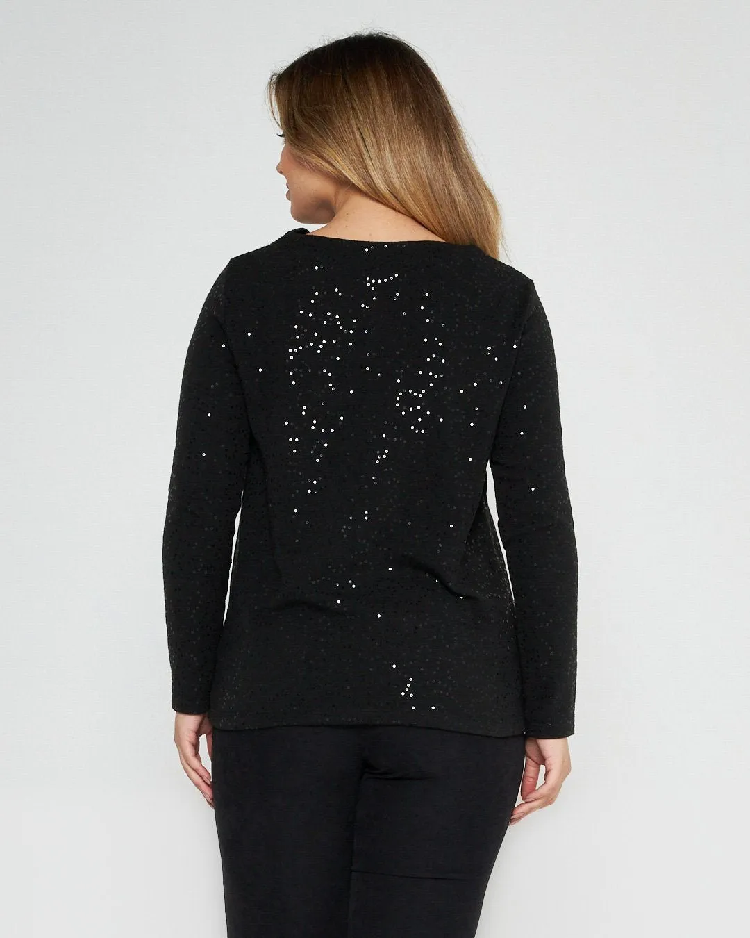 Black Sequin Sweater