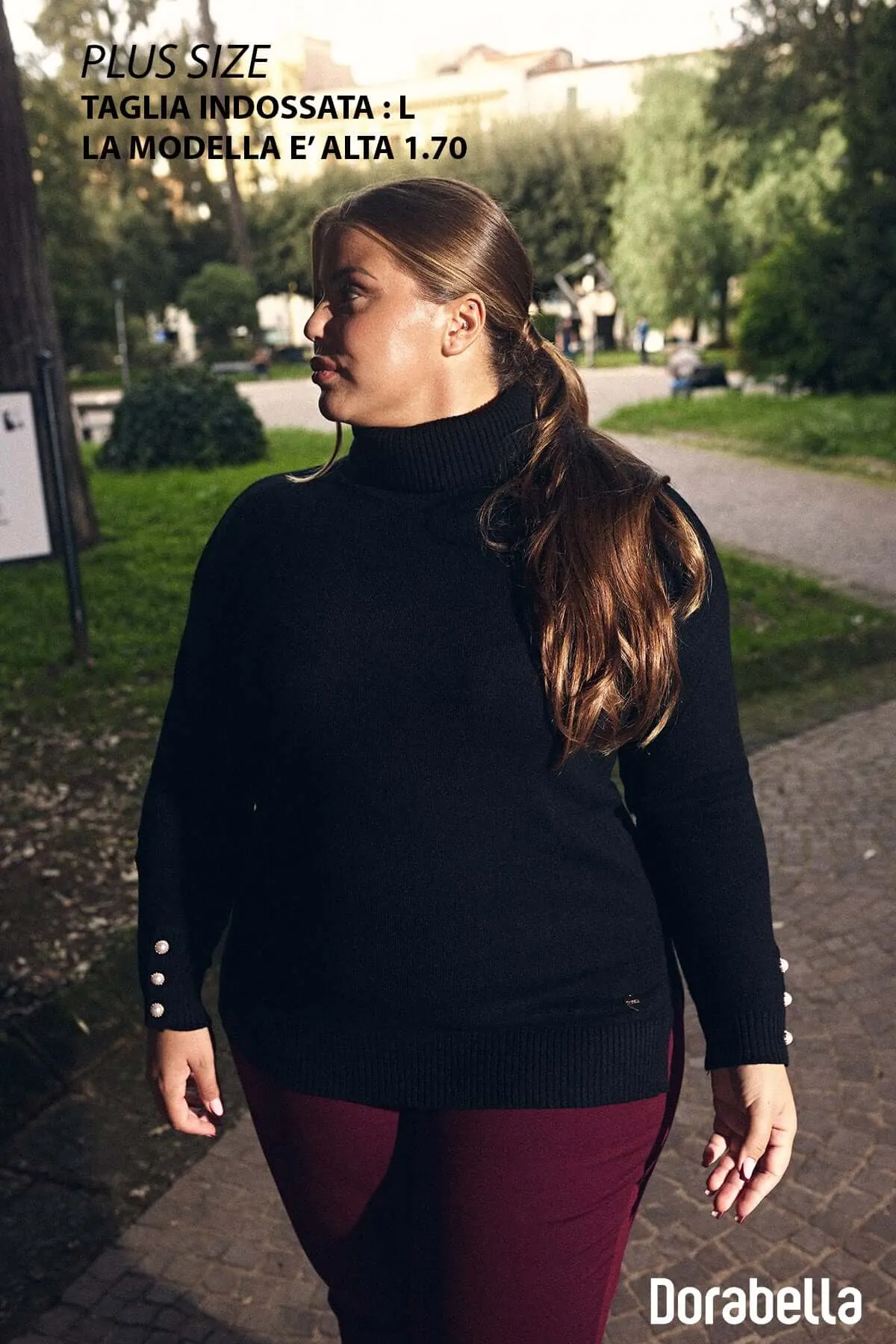 Boat Neck Sweater with Contrast Details BLACK