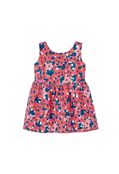 Boboli Baby girl's satin dress, floral print, 238069-9407, pink