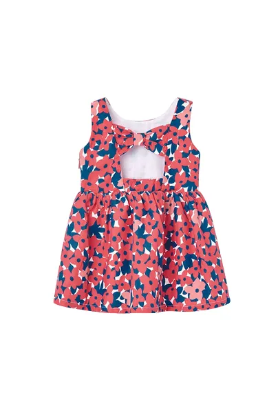 Boboli Baby girl's satin dress, floral print, 238069-9407, pink