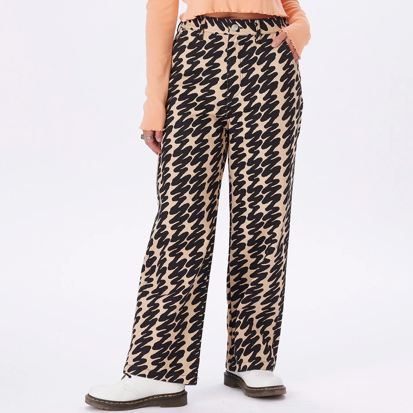 Brighton Black Multi Print Carpenter Pant.