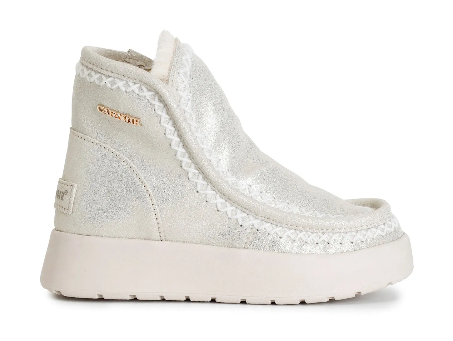 CafèNoir suede glitter ankle boot