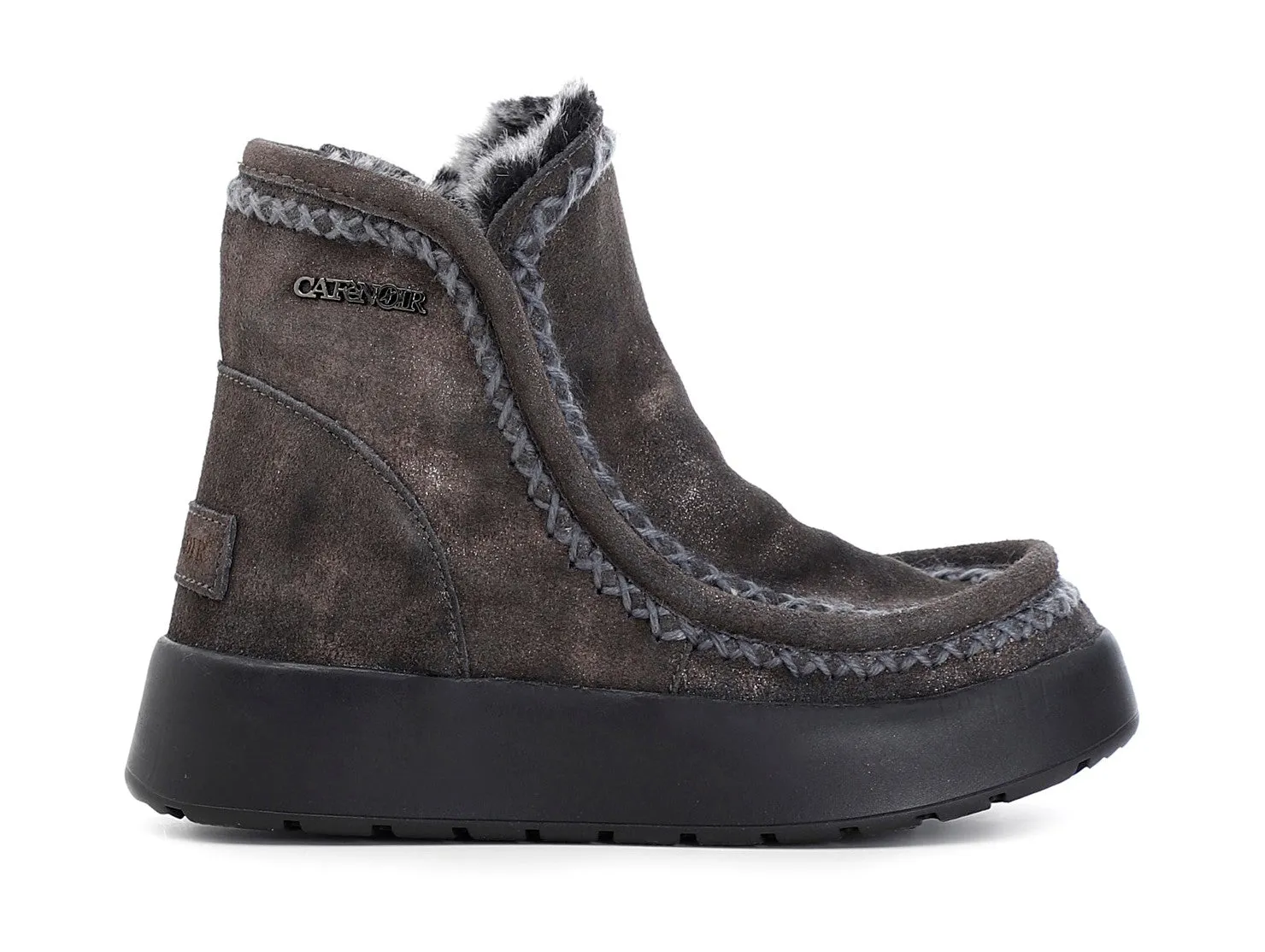CafèNoir suede glitter ankle boots