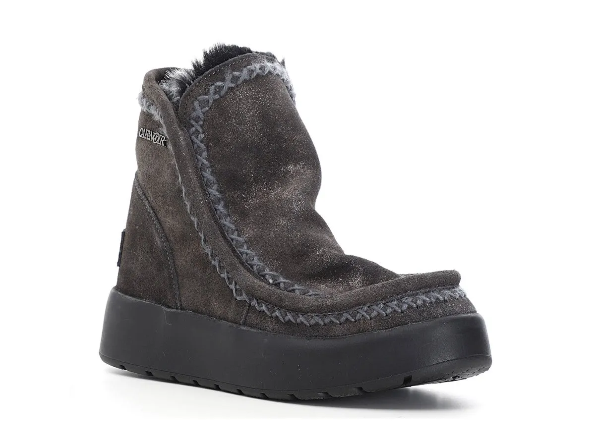 CafèNoir suede glitter ankle boots