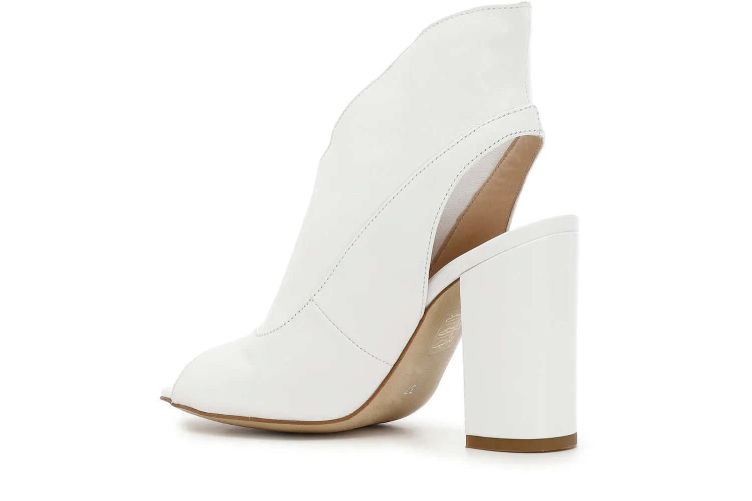 CafèNoir summer leather open toe booties