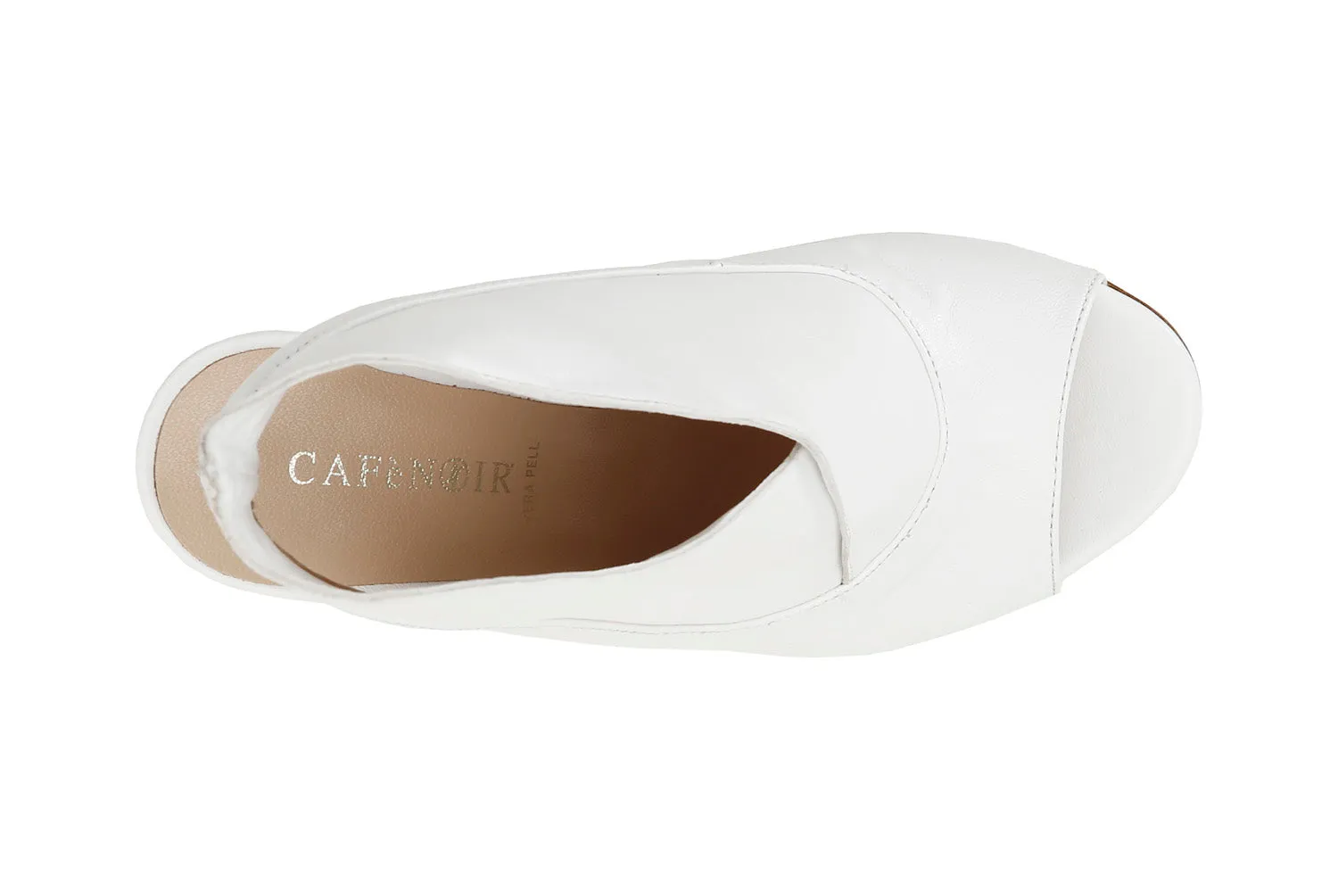 CafèNoir summer leather open toe booties
