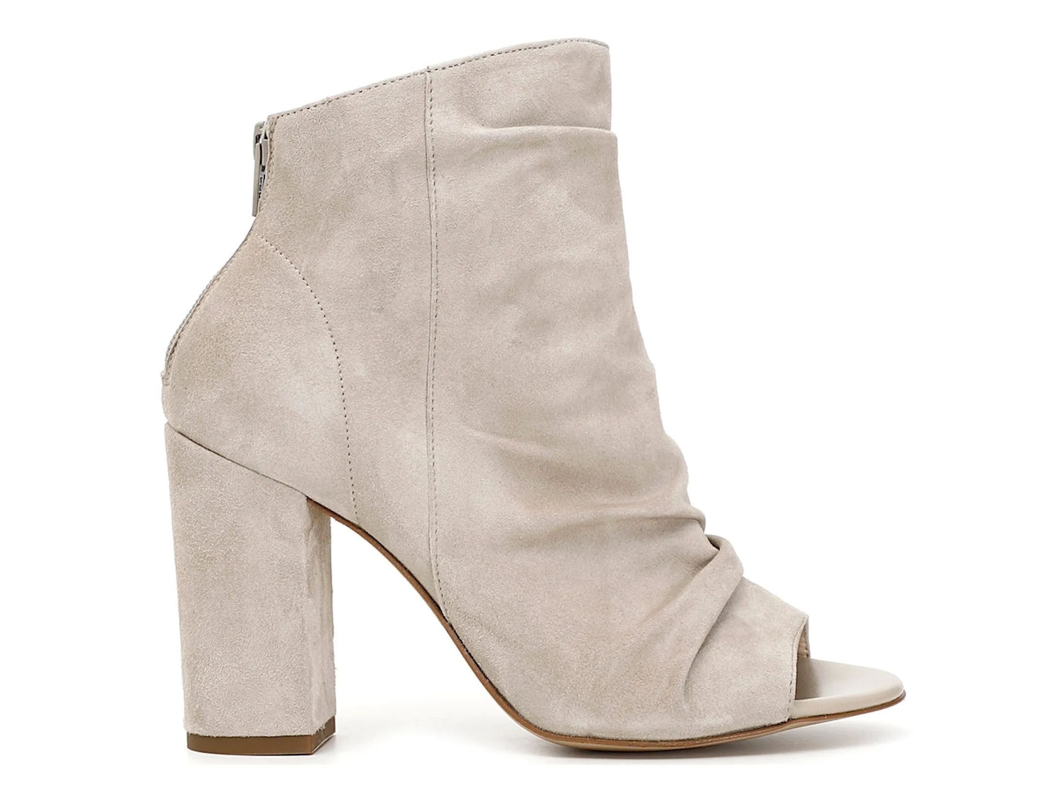 CafèNoir summer suede ankle boots with open toe