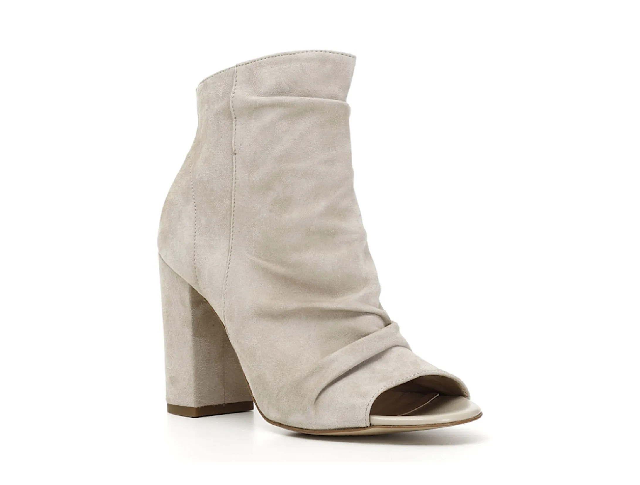 CafèNoir summer suede ankle boots with open toe