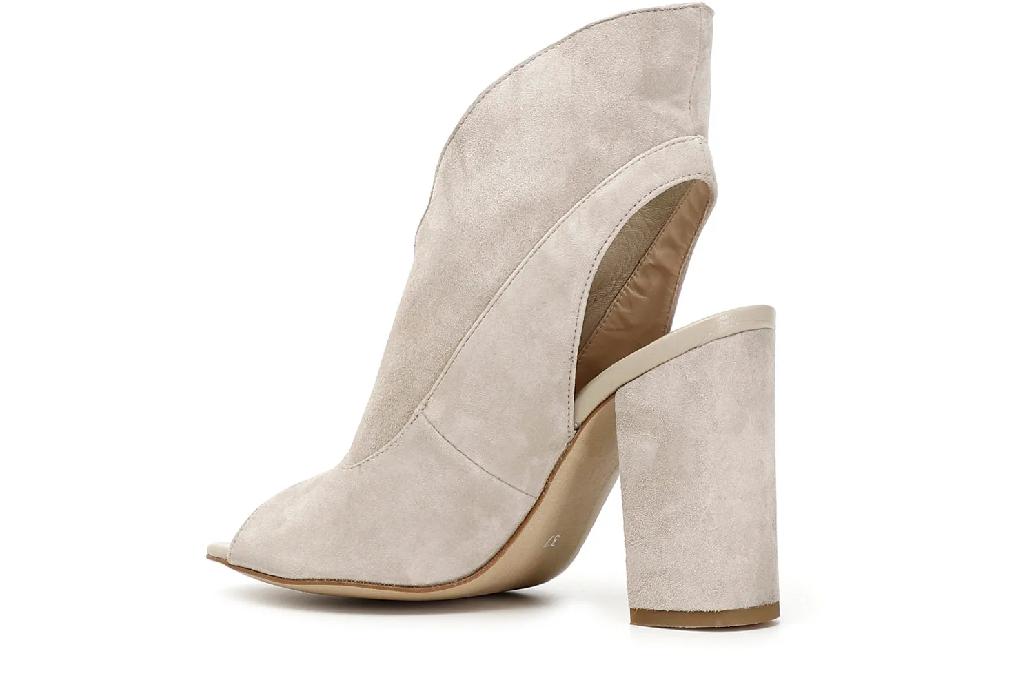 CafèNoir summer suede open toe ankle boots