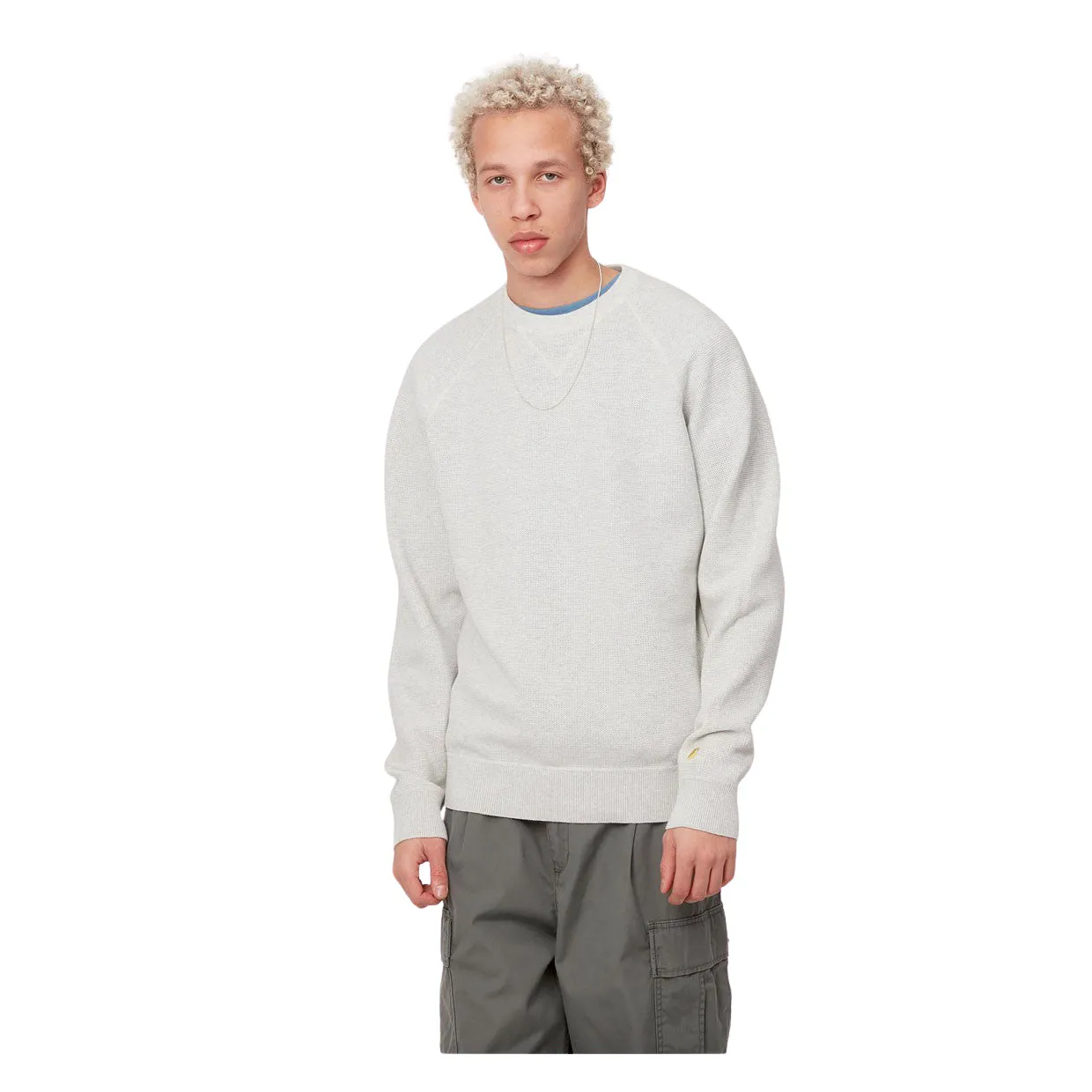 Carhartt WIP Maglione Uomo Chase Grigio Chiaro