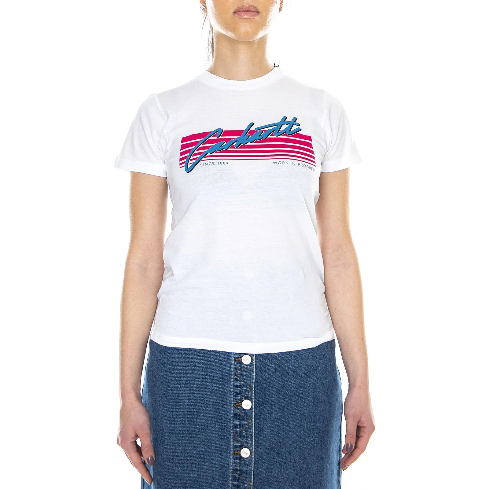 CARHARTT WIP White Horizon Crewneck Women's T-Shirt