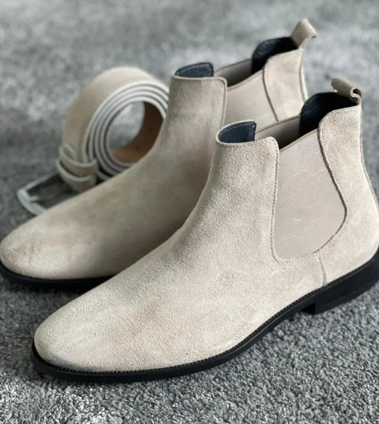 Chelsea Boots for Men - Beige - Free Shipping