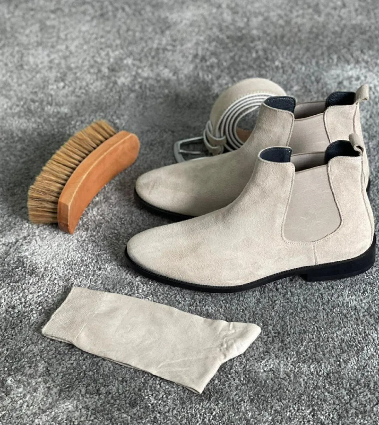 Chelsea Boots for Men - Beige - Free Shipping