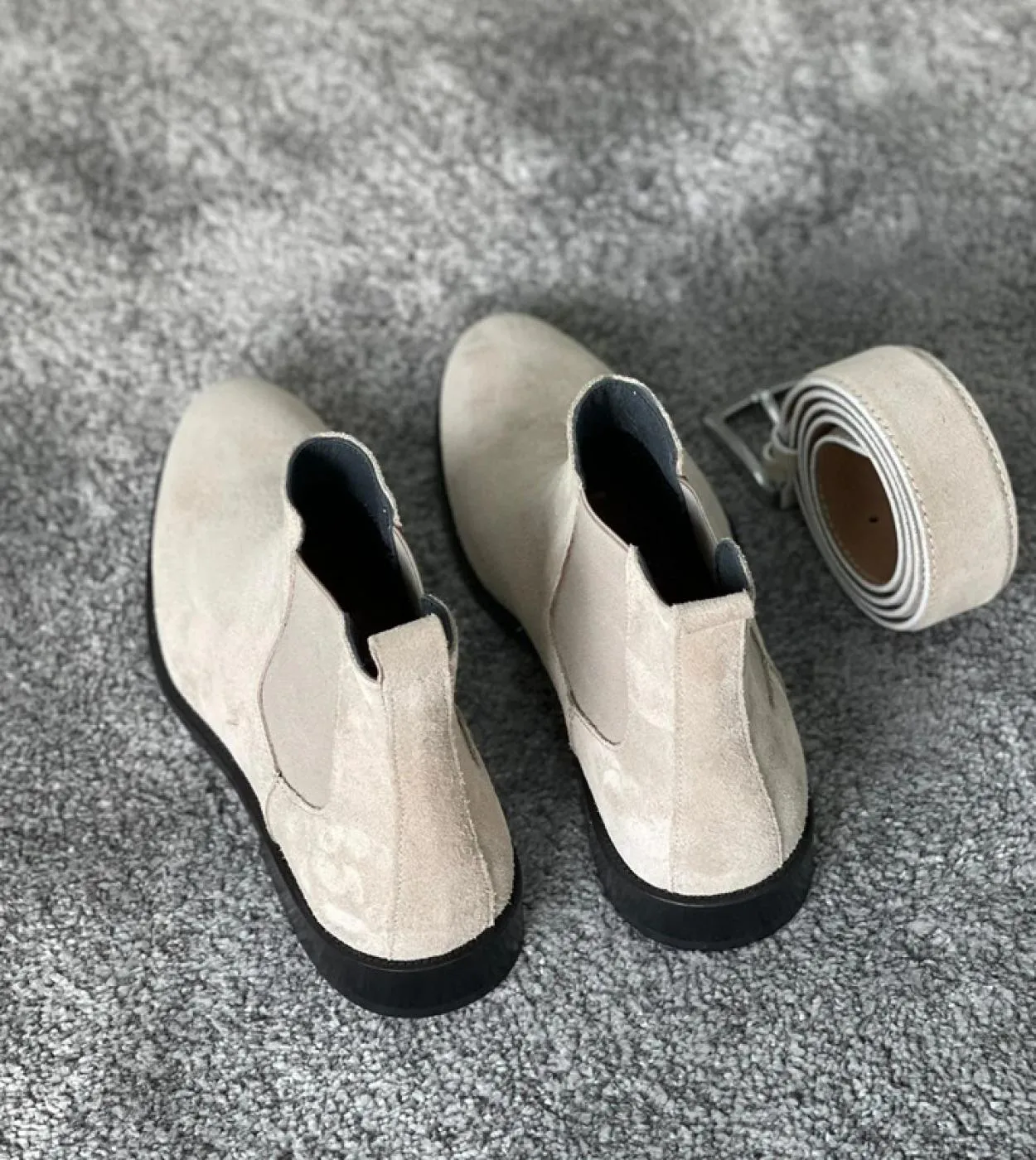 Chelsea Boots for Men - Beige - Free Shipping