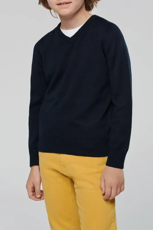 Children's V-neck sweater