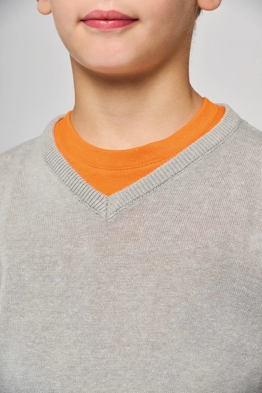 Children's V-neck sweater