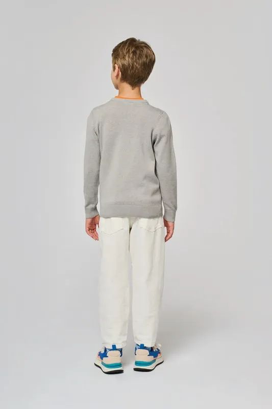 Children's V-neck sweater
