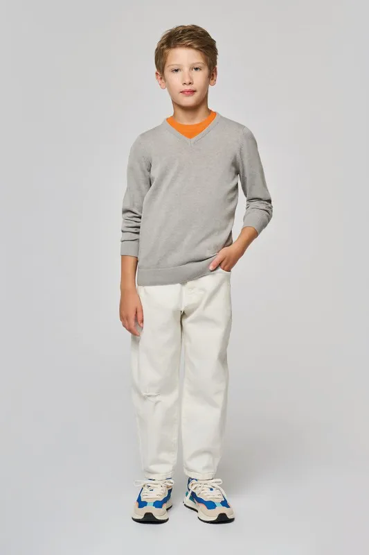 Children's V-neck sweater