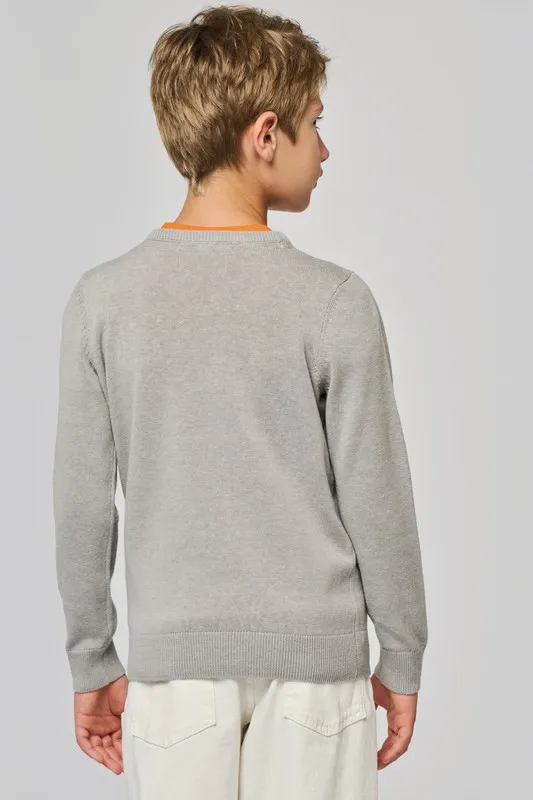 Children's V-neck sweater