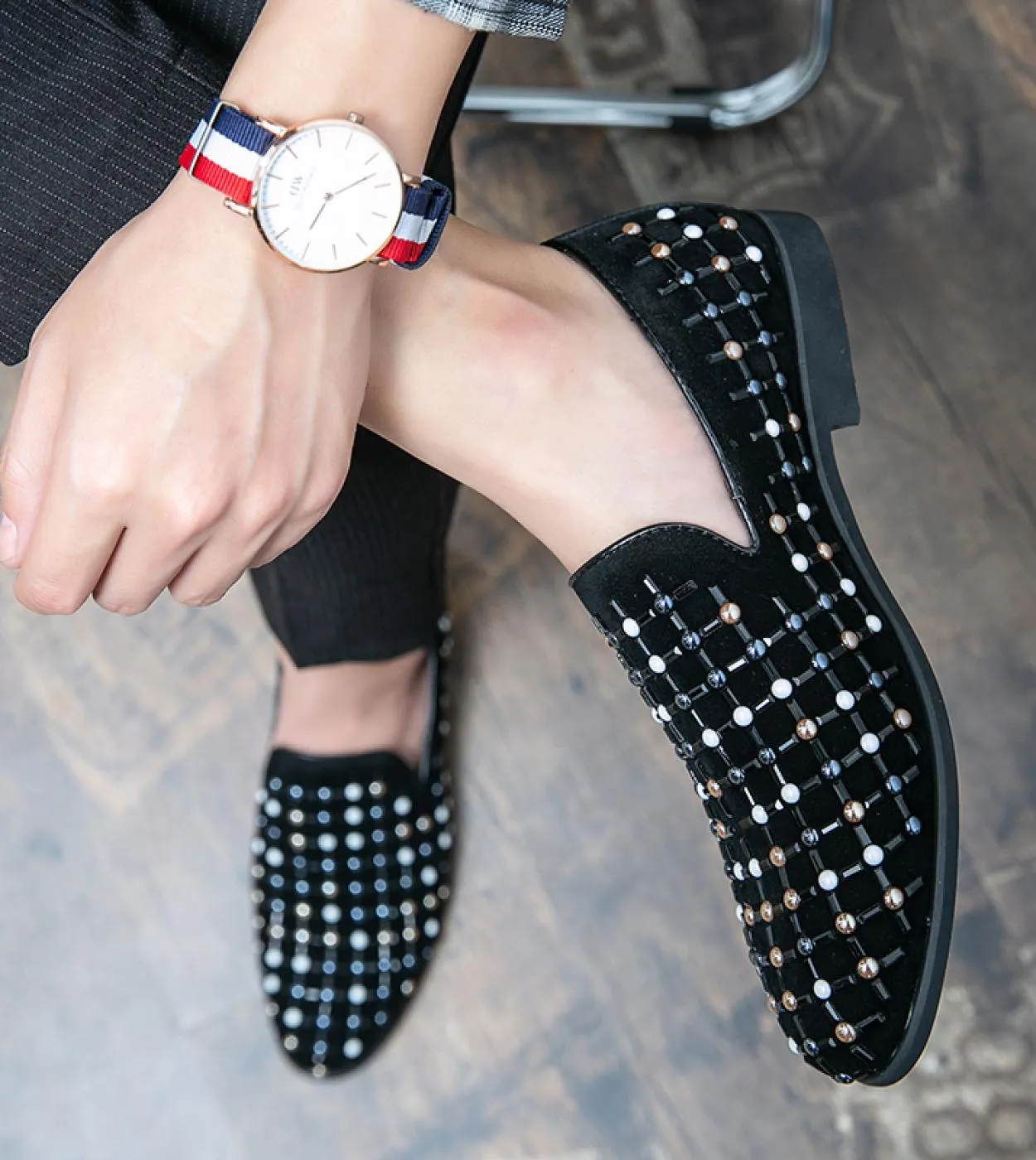 Classic Men's Loafers | Italian Fashion Brand | Suede Leather Shoes with Tassels | Elegant Men's Footwear