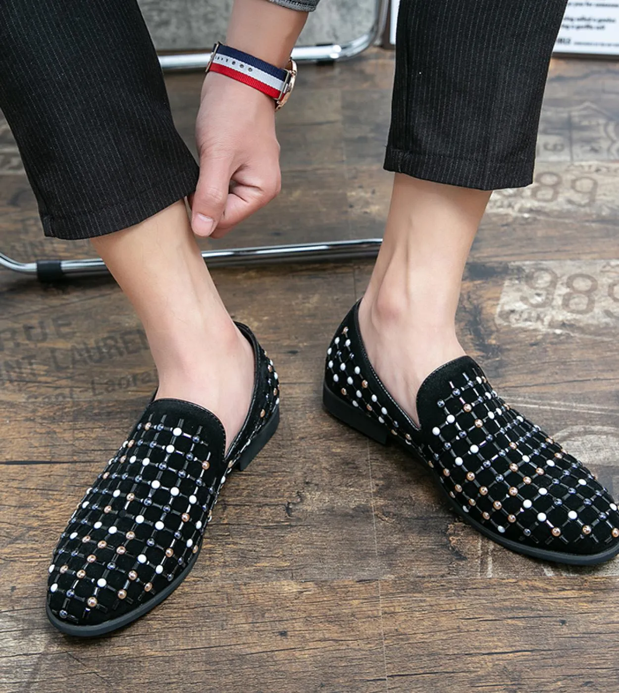 Classic Men's Loafers | Italian Fashion Brand | Suede Leather Shoes with Tassels | Elegant Men's Footwear