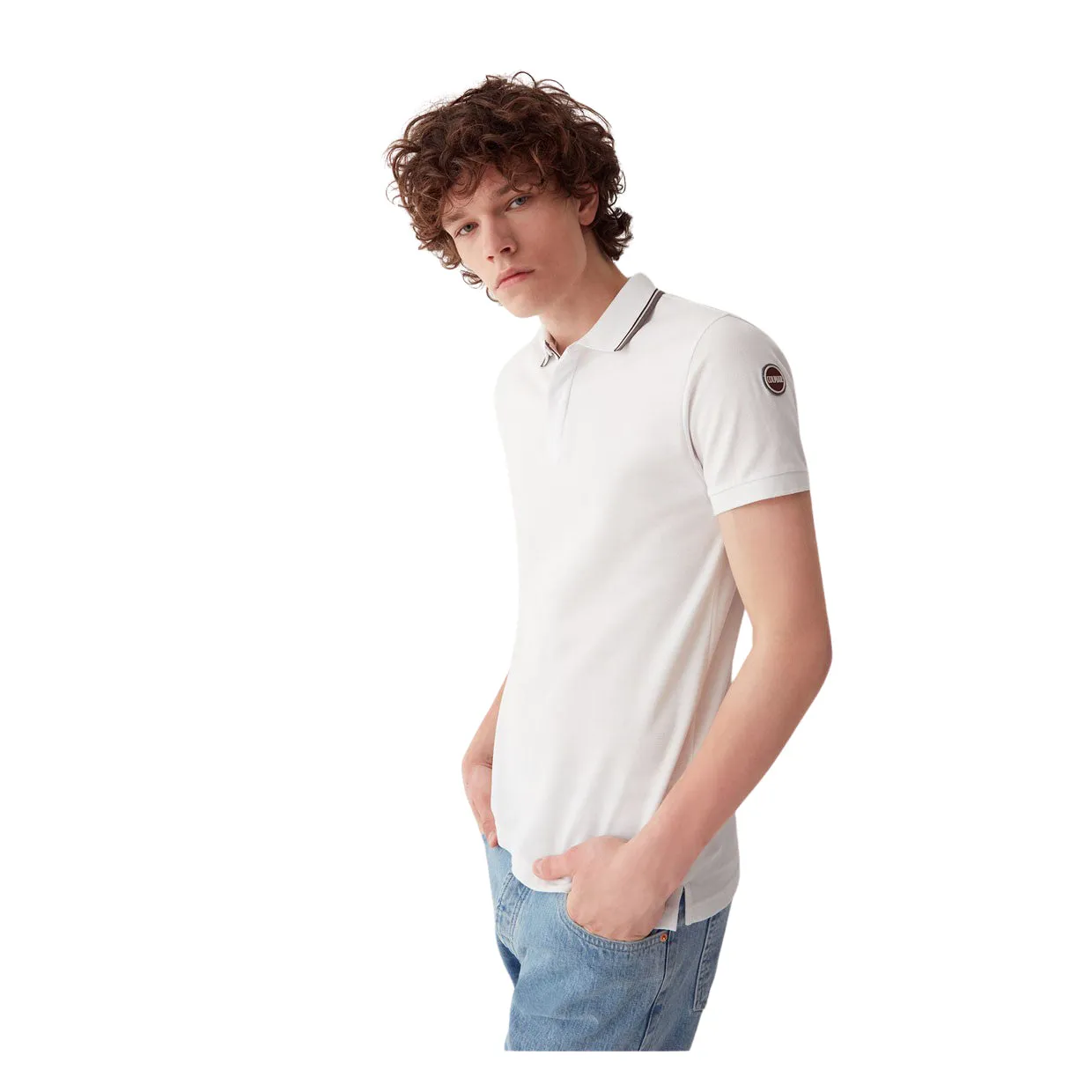 Colmar White Piquet Men's Polo Shirt