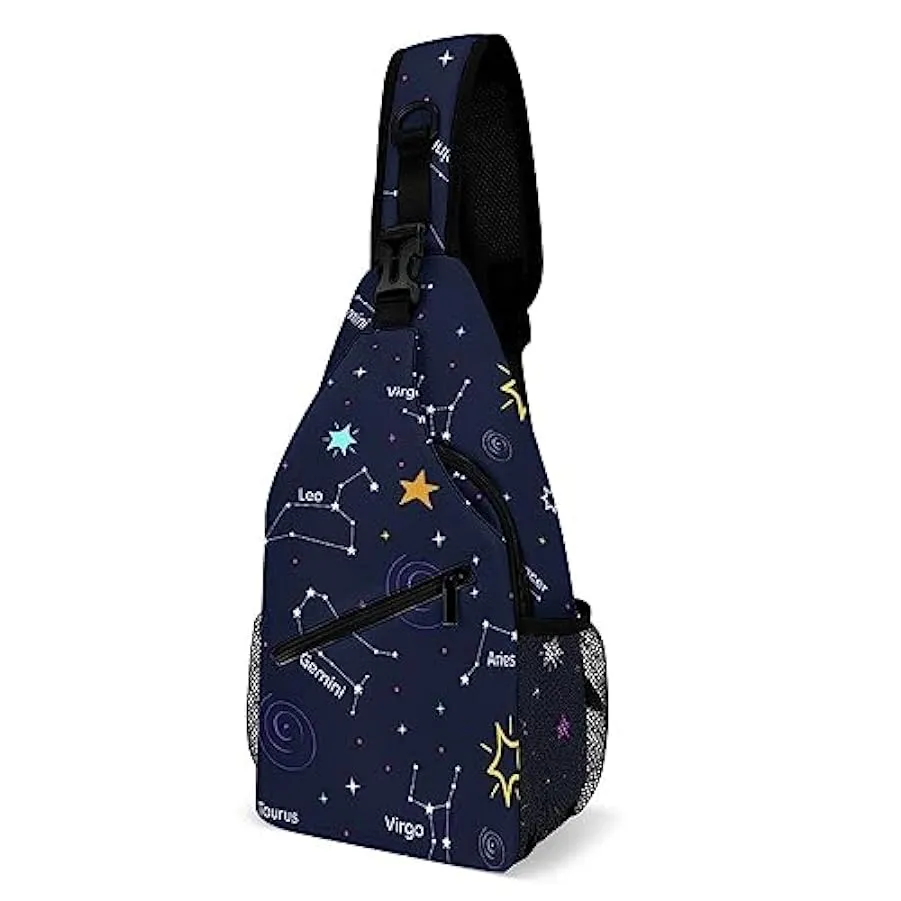 Colorful Zodiac Pattern Backpack Shoulder Bag Gym Bag