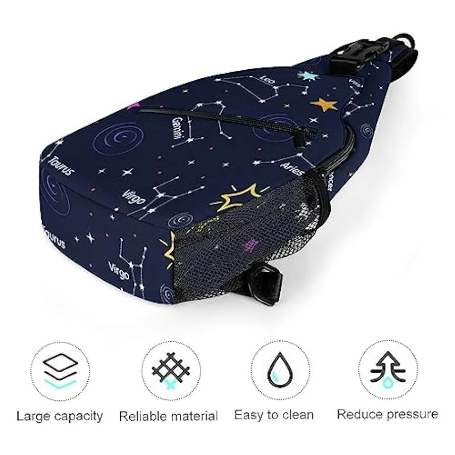 Colorful Zodiac Pattern Backpack Shoulder Bag Gym Bag