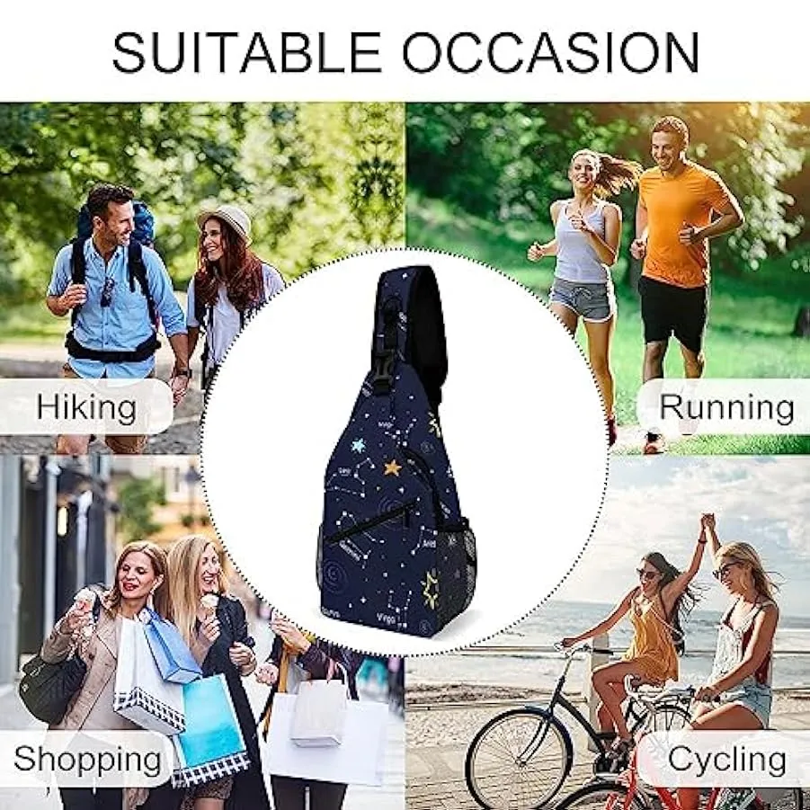 Colorful Zodiac Pattern Backpack Shoulder Bag Gym Bag