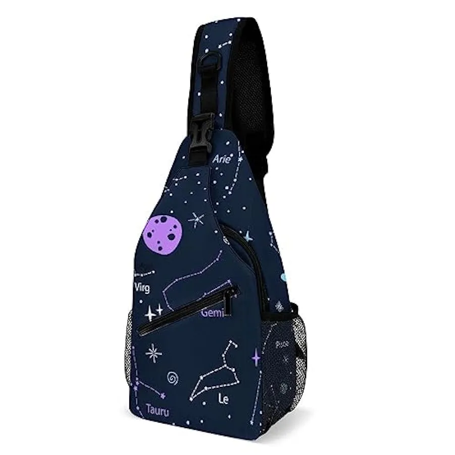 Colorful Zodiac Pattern Backpack Shoulder Bag Gym Bag