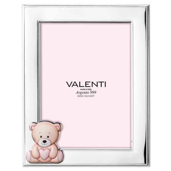 Cornice Portafoto Rosa Con Orsetti Valenti