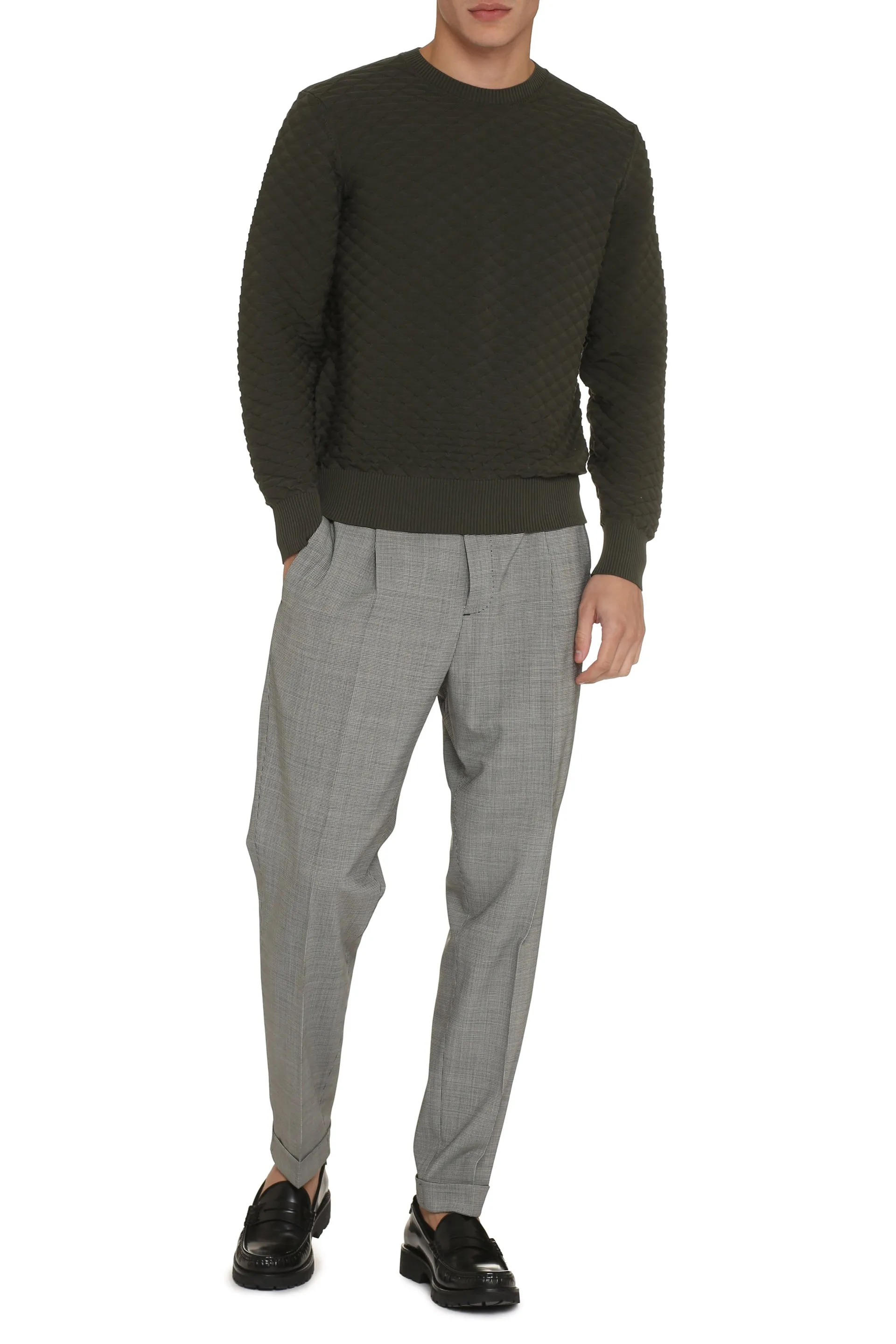 Cotton Long Sleeve Sweater by Drumohr